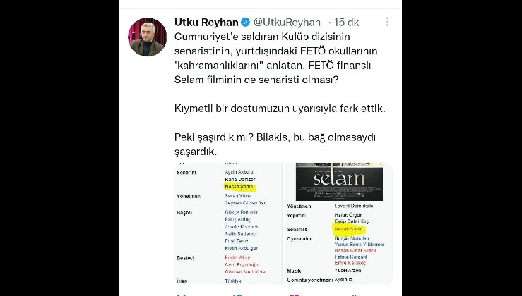 Cumhuriyet'e saldıran Kulüp dizisinin senaristinin FETÖ...