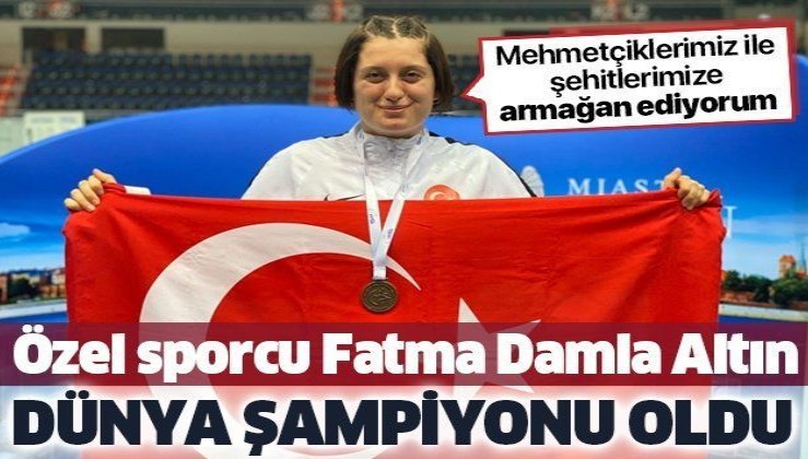 Fatma Damla Altın, pentatlonda dünya şampiyonu oldu: Mehmetçiklerimiz ile şehitlerimize armağan ediyorum