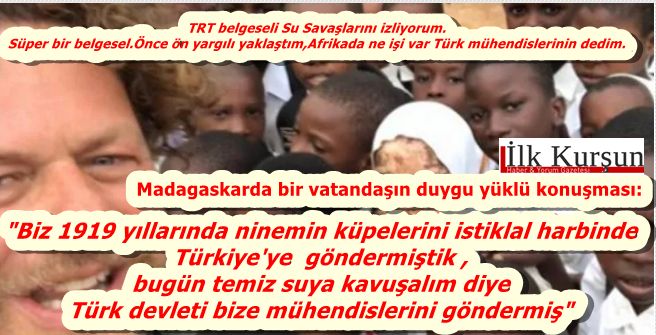 Madagaskar'da vatandaş:"Biz 1919 yıllarında ninemin küpelerini istiklal harbinde Türkiye'ye göndermiştik, bugün temiz suya kavuşalım diye Türk devleti bize mühendislerini göndermiş"