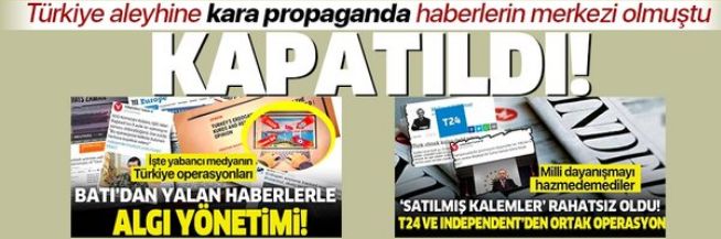 Türkiye aleyhine operasyon haberlere imza atan Independent Türkçe BTK kararıyla kapatıldı