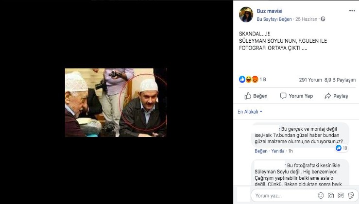 Fotoğrafta Fethullah Gülen’in yanındaki kişinin Süleyman Soylu olduğu iddiası