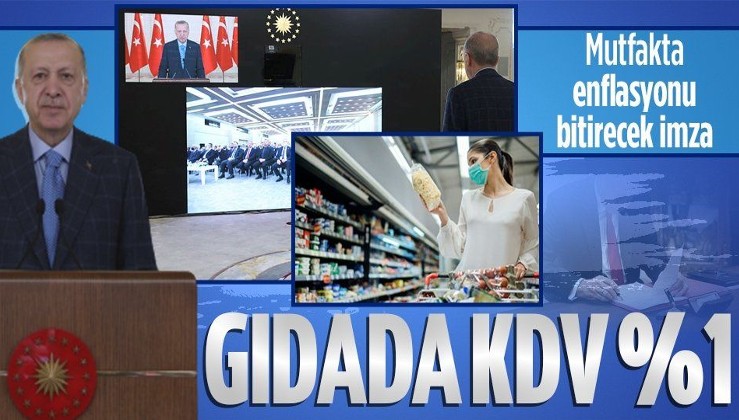 Cumhurbaşkanı Erdoğan: Gıdada KDV yüzde 1'e indirildi
