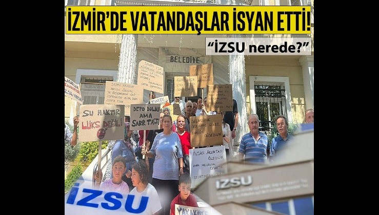 Bornova Belediyesi önünde eylem! 1 aydır evlerine su verilmeyen vatandaşlar isyan etti