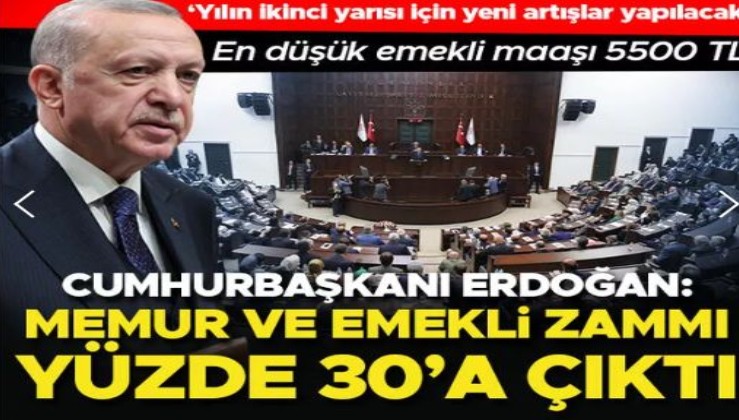 Cumhurbaşkanı Erdoğan duyurdu! Memur ve emeklinin zam oranı yükseldi