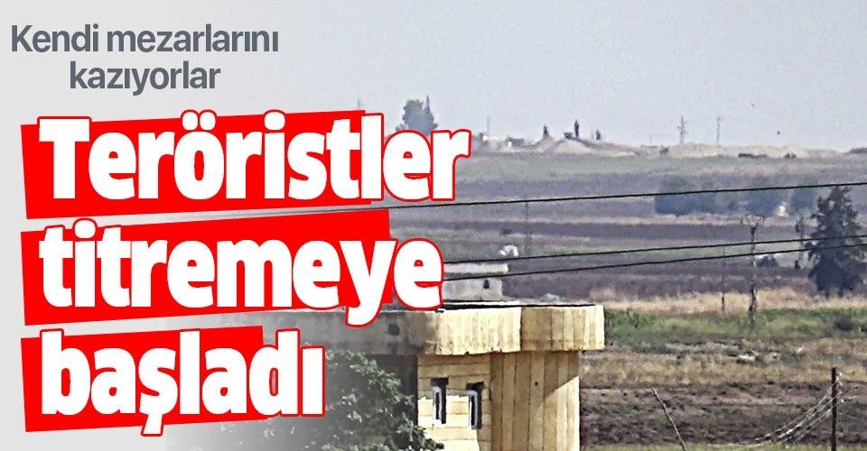 Teröristlerin operasyon korkusu... Türkiye'nin operasyon hazırlığı sonrası teröristler tünel ve hendek kazıyor