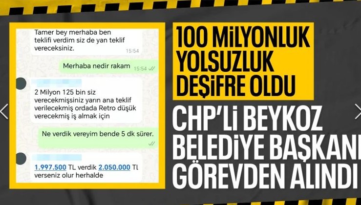 Beykoz Belediye Başkanı Alaattin Köseler, görevden uzaklaştırıldı