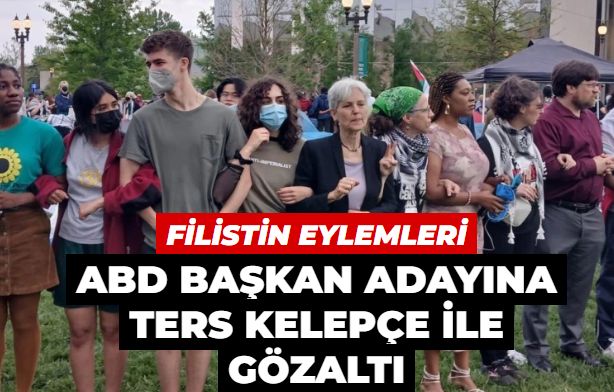 İsrail'i protesto ediyordu: ABD Başkan adayına ters kelepçe