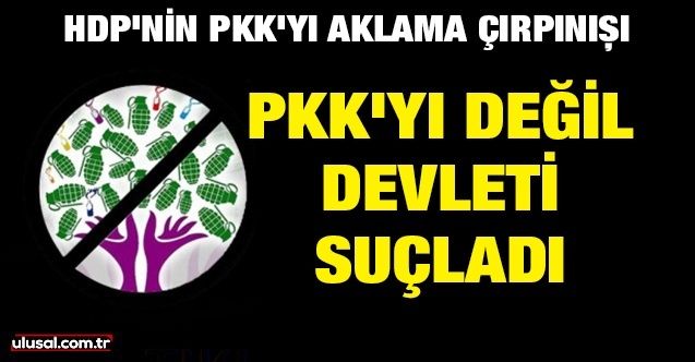 HDP'nin PKK'yı aklama çırpınışı: PKK'yı değil devleti suçladı