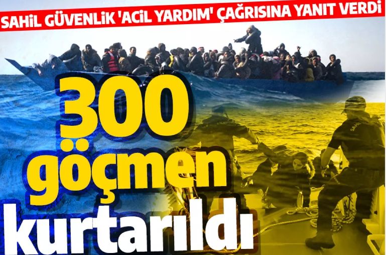 Son dakika: Kaş'ta faciaya ramak kala! 300 göçmen kurtarıldı
