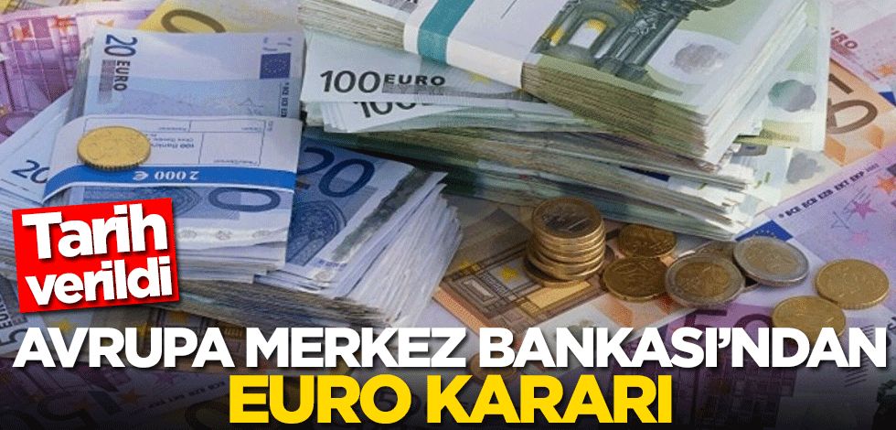 Avrupa Merkez Bankası'ndan euro kararı