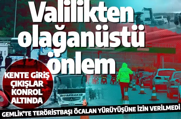Teröristbaşı Öcalan'a destek yürüyüşü yapmak isteyen HDP'ye geçit verilmedi! Kent giriş çıkışları kontrol altında