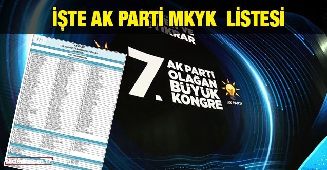 İşte AK Parti MKYK listesi