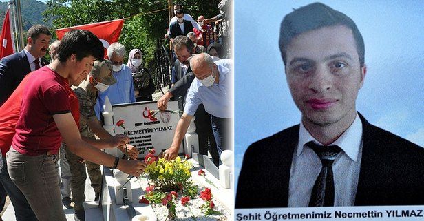 Tunceli'de terör örgütü PKK'nın, 3 yıl önce oruçluyken şehit ettiği öğretmen Necmettin Yılmaz mezarı başında anıldı