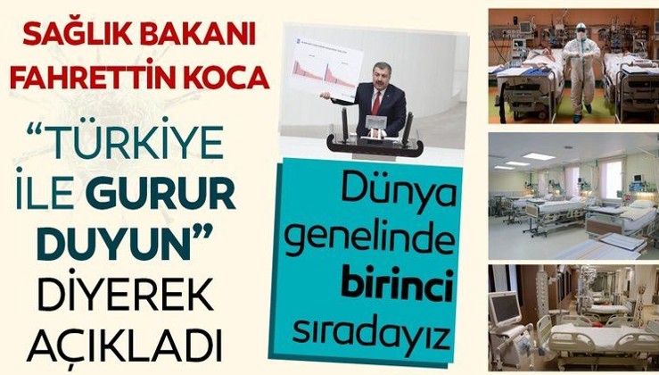 Sağlık Bakanı Fahrettin Koca 'Türkiye ile gurur duyun' diyerek paylaştı! Dünyada birinci sıradayız