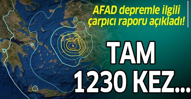 AFAD İzmir depremiyle ilgili ön değerlendirme raporunu açıkladı! Tam 1230 kez...