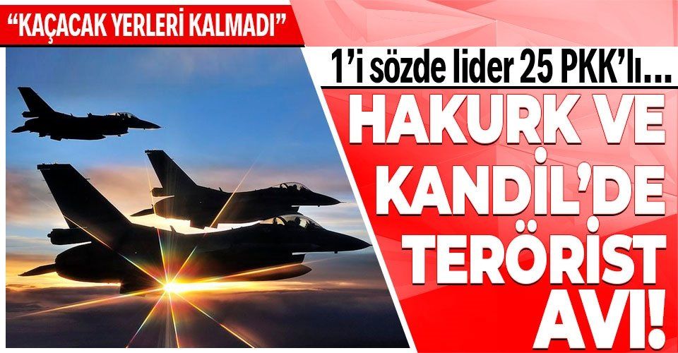 Hakurk ve Kandil’de 1'i sözde lider 25 PKK'lı terörist etkisiz hale getirildi