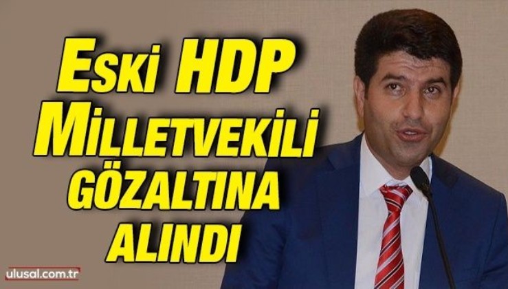 Eski HDP Milletvekili Mehmet Ali Aslan gözaltına alındı