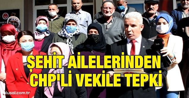 Şehit ailelerinden CHP'li vekile tepki: ''Kim bu güruha destek verirse şehitlerimize düşmanlık eder''