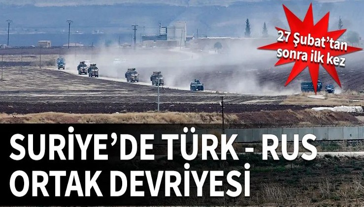 Suriye'de Türk - Rus ortak devriyesi