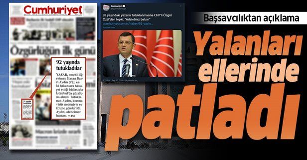 İstanbul Cumhuriyet Başsavcılığından CHP'li vekiller ve Cumhuriyet Gazetesi'ne yalanlama