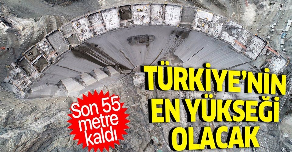 Türkiye'nin en yüksek barajı olacak Yusufeli Barajı’nın yapımında 220 metreye ulaşıldı