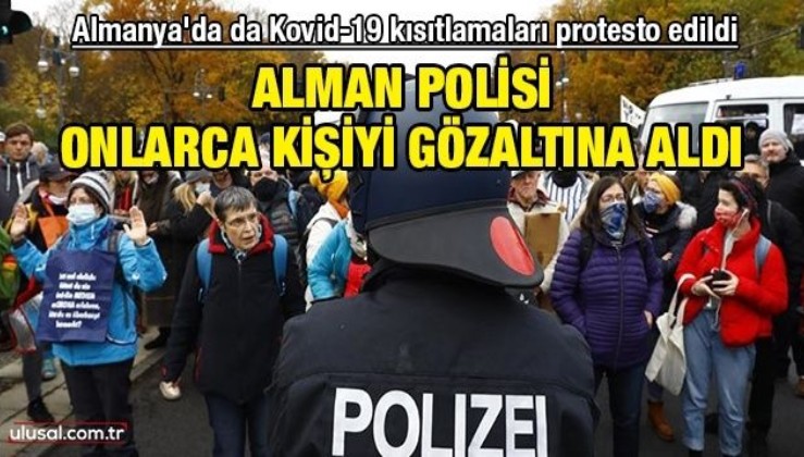 Almanya'da Kovid-19 kısıtlamaları protesto edildi