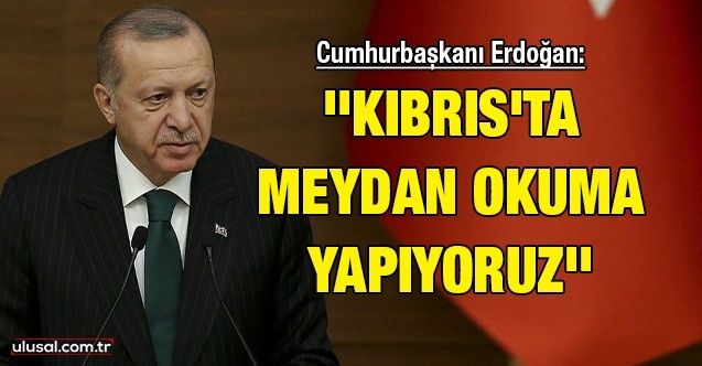 Cumhurbaşkanı Erdoğan: ''Kıbrıs'ta bir meydan okuma yapıyoruz''