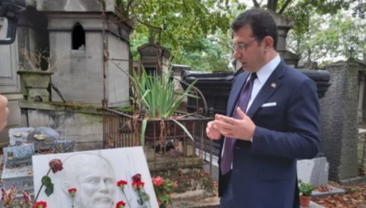Ekrem İmamoğlu'ndan Ahmet Kaya ve Yılmaz Güney'in mezarına ziyaret