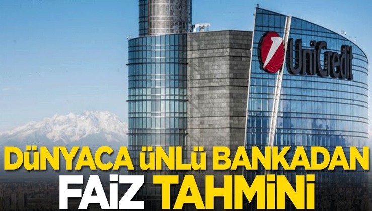 Altın ve doları yakından ilgilendiriyor! Unicredit'ten Türkiye için faiz tahmini