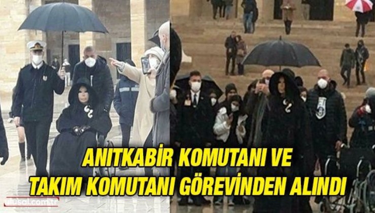Anıtkabir Komutanı ve takım komutanı görevinden alındı: Bülent Ersoy'a şemsiye tutarak eşlik etmişlerdi