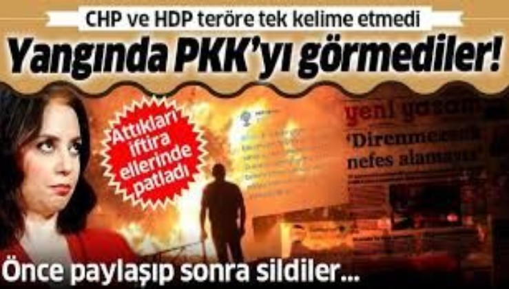 Hatay'daki yangınları PKK bağlantılı örgüt üstlendi! CHP ve HDP teröre tek kelime etmedi