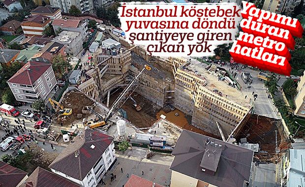 İstanbul'da yapımı duran metro hatları