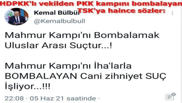 HDPKK'lı vekilden PKK kampını bombalayan TSK'ya haince sözler: CANİ ZİHNİYET SUÇ İŞLİYOR
