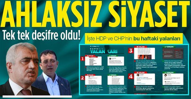 Terörün siyasi ayağı HDP ve onun destekçisi CHP'nin bu haftaki yalanları