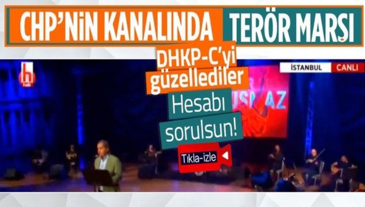 Halk TV'de terör örgütünün sözde marşını canlı yayında söylediler