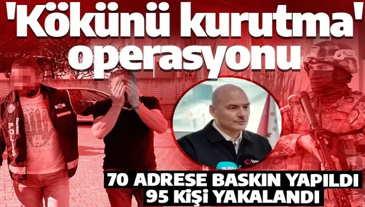 Bakan Soylu duyurdu! Bursa'da kökünü kurutma operasyonu: 95 kişi yakalandı