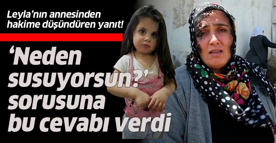 Hakimin "Neden susuyorsun?" sorusuna Leyla Aydemir'in annesinden cevap: 6 çocuğum daha var.