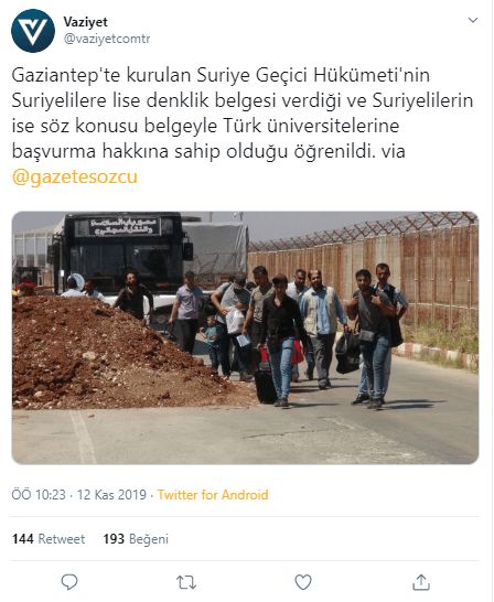 Suriyeli öğrenciler lise denklik belgesiyle Türkiye’deki üniversitelere başvurabiliyor mu?