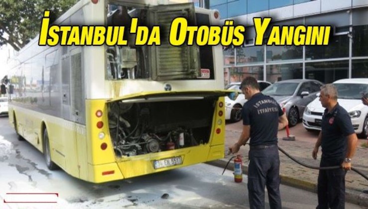 İstanbul'da otobüs alev alev yandı