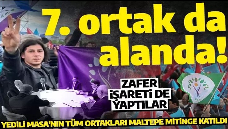 Ortaklığın gereğini yerine getirdiler: CHP'nin Maltepe mitinginde HDP bayrakları ve zafer işaretleri!