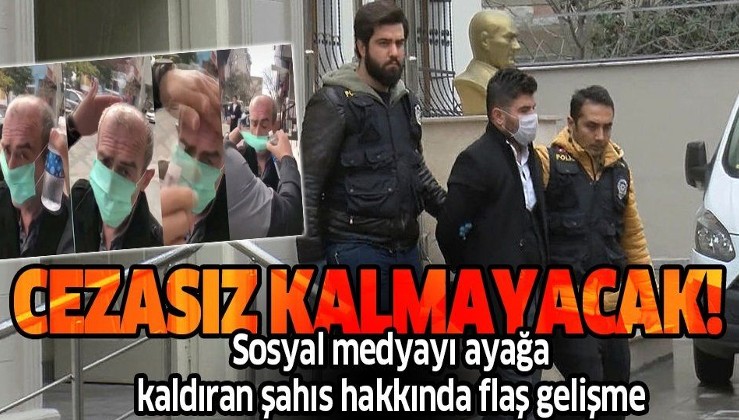 Son dakika: İstanbul'da yaşlı adama maske takarak tepki çeken şahıs hakkında flaş gelişme.