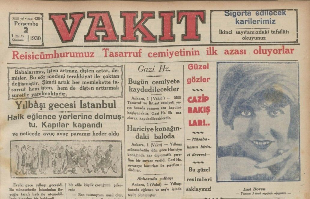 Atatürk'ün, Millî İktisat ve Tasarruf Cemiyeti'ne ilk üye olarak kaydedilmesi.
