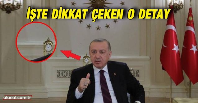 Cumhurbaşkanı Erdoğan'ın TRT yayınında dikkat çeken saat detayı