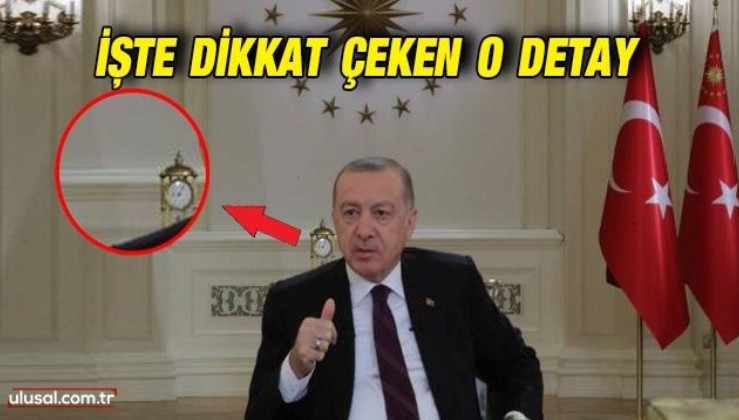 Cumhurbaşkanı Erdoğan'ın TRT yayınında dikkat çeken saat detayı