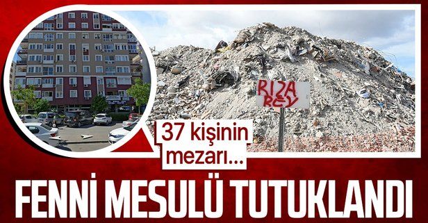 İzmir depreminde 37 vatandaşa mezar olan Rıza Bey Apartmanı'nın fenni mesulü tutuklandı