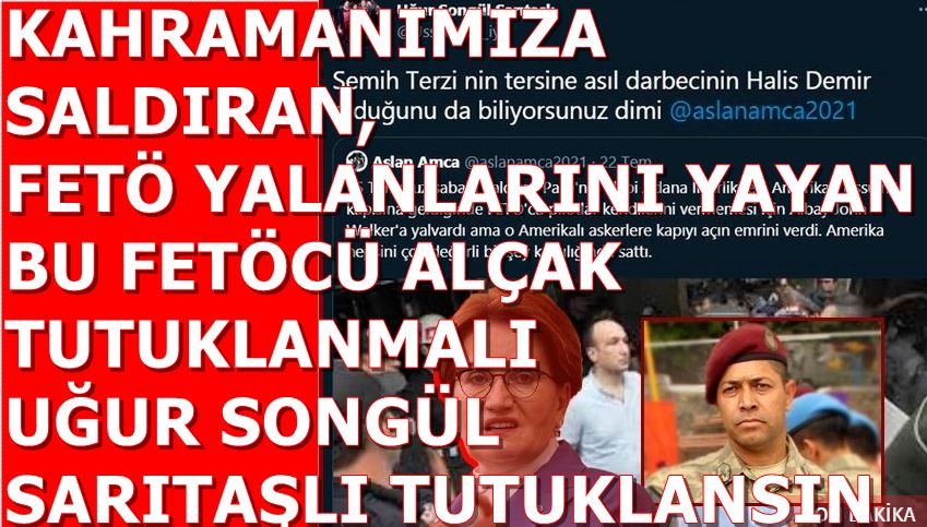 İYİ Parti yöneticisi Uğur Songül Sarıtaşlı Semih Terzi'yi alnından vuran şehit Ömer Halisdemir'e "darbeci" dedi