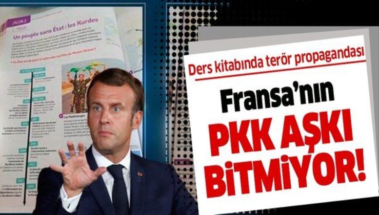 Fransa'nın PKK aşkı bitmiyor! Lise kitabında terör örgütü YPG/PKK propagandası!