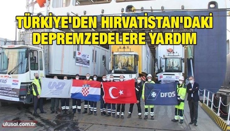 Türkiye'den Hırvatistan'daki depremzedelere yardım