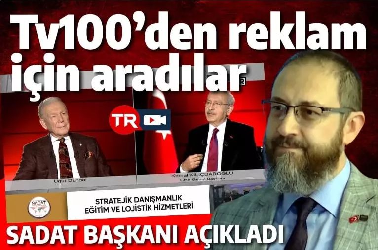 SADAT'ın sahibi açıkladı: Tv100'den aradılar, Kılıçdaroğlu'nun programı var dediler
