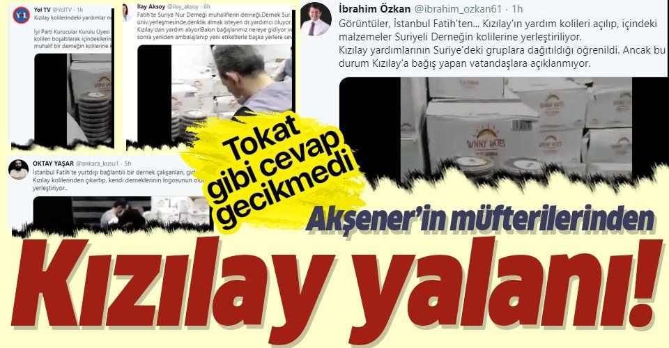 Türk Kızılay’ından İYİ Parti'nin alçak iftirasına yanıt: Bizi insanlığa hizmet etmekten alıkoyamayacaktır